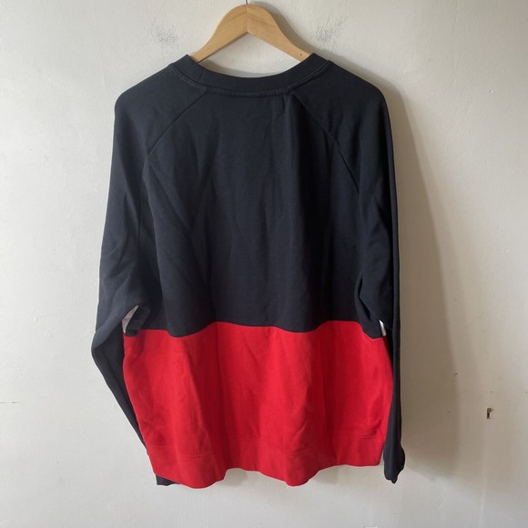 Nike Air Black/White/Red Colorblock Sweatshirt XL - Picture 5 of 8